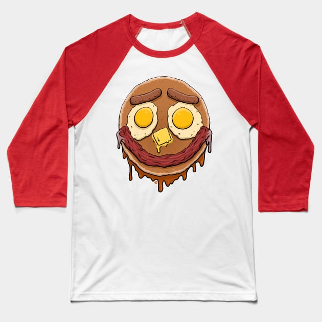 Breakfast With A Smile Baseball T-Shirt by Plastiqa